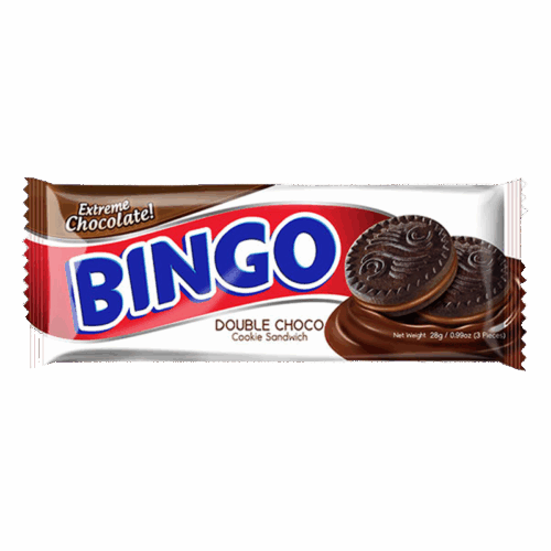 Bingo Double Choco Sandwich Cookies 10 x 28Gr