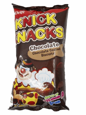Knick Knocks Chocolate Coated Biscuits 50gr