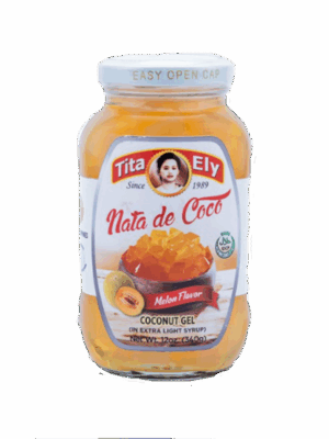 Tita Ely Nata De Coco (Coconut Gel)in Melon Syrup 340gr