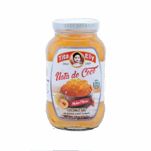 Tita Ely Nata De Coco (Coconut Gel)in Melon Syrup 340gr